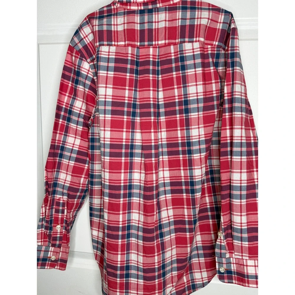 Ralph Lauren Kids Plaid Button Down‎ Shirt Size M (10-12) Red Blue